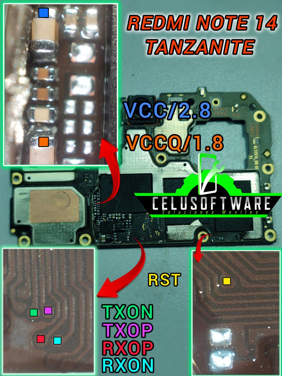 Redmi Note 14 isp pinout (tanzanite)-百脑汇科技